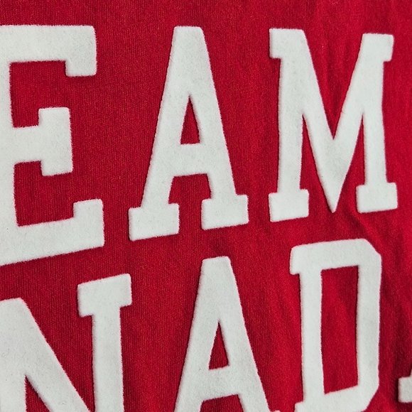 Hudson's Bay Official Olympic Team Canada T-Shirt Red Men's Size L Crew Neck - Picture 6 of 10